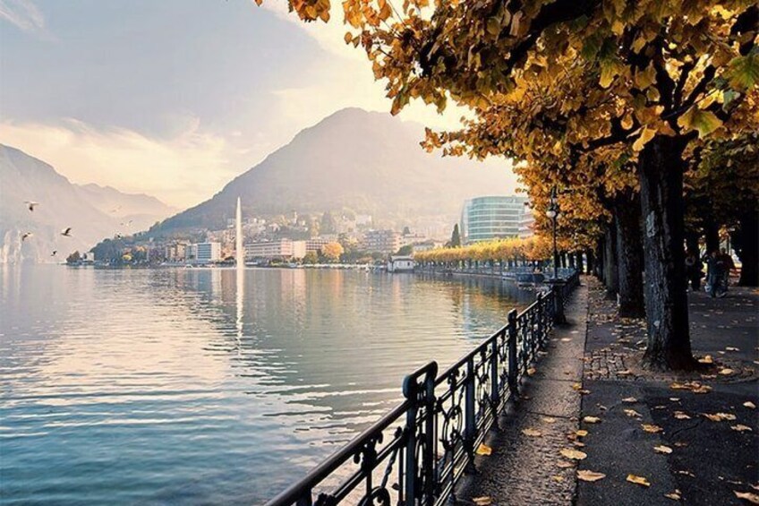 Lugano & Mountain Bre ', Lake Lugano, private guided tour