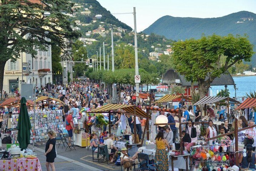 Lugano & Mountain Bre ', Lake Lugano, private guided tour