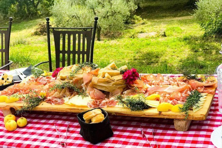 Lunch among the olive trees