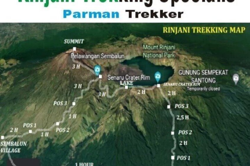 Map of Rinjani