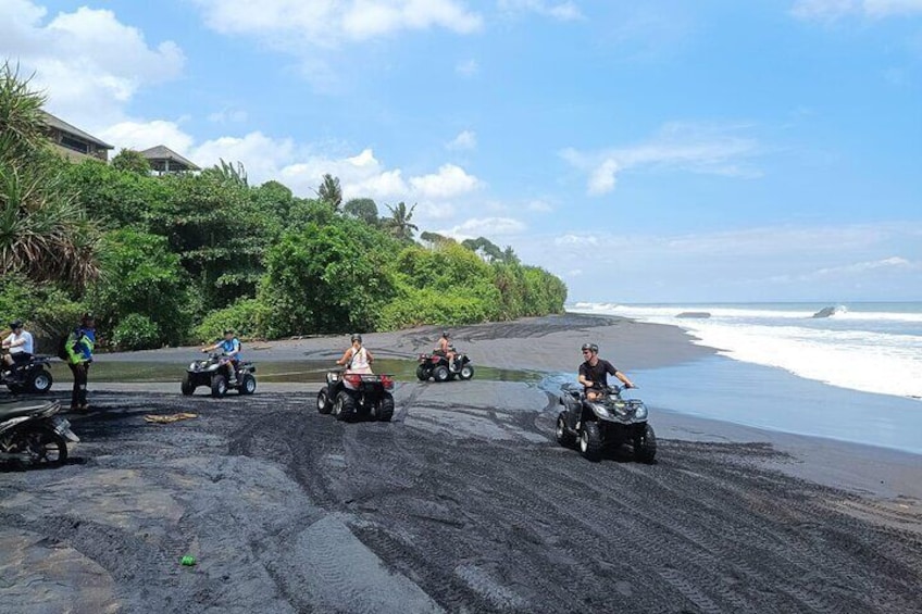 Bali Quad Biking In Black sand Beach