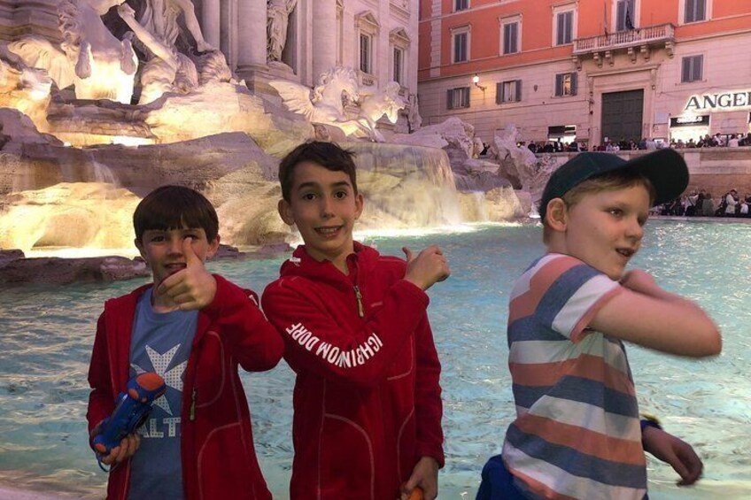 Rome by Night Tour for Kids & Families with Pizza & Gelato Tasting