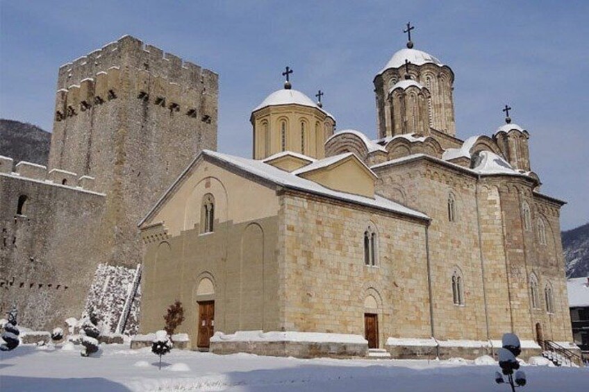 Monastery Manasija and Resava Cave Tour From Belgrade