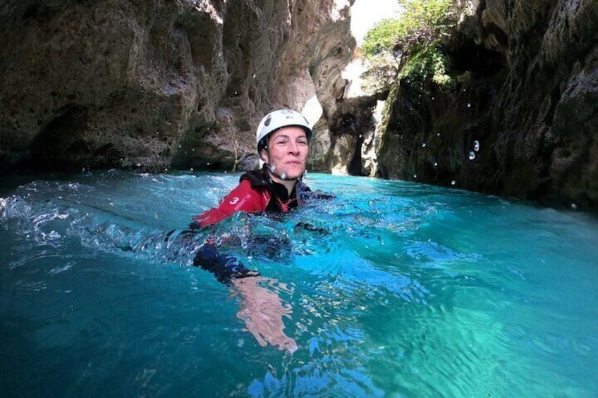 Canyoning in the water - Kourtaliotiko Gorge
