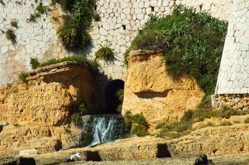 Tour of the island of Ortigia and exploration of sea caves with baths.