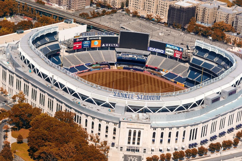 Aerial view of Yankee Stadium in the Bronx