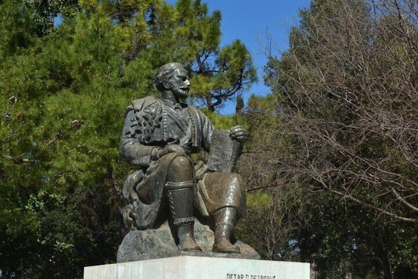 Petar II Petrovic Njegos - monument at city park