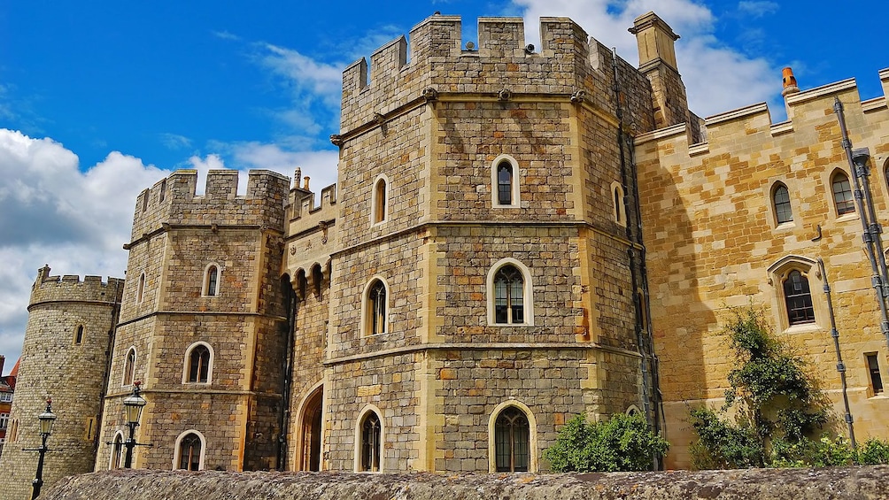 Close view of Windsor Castle in London 