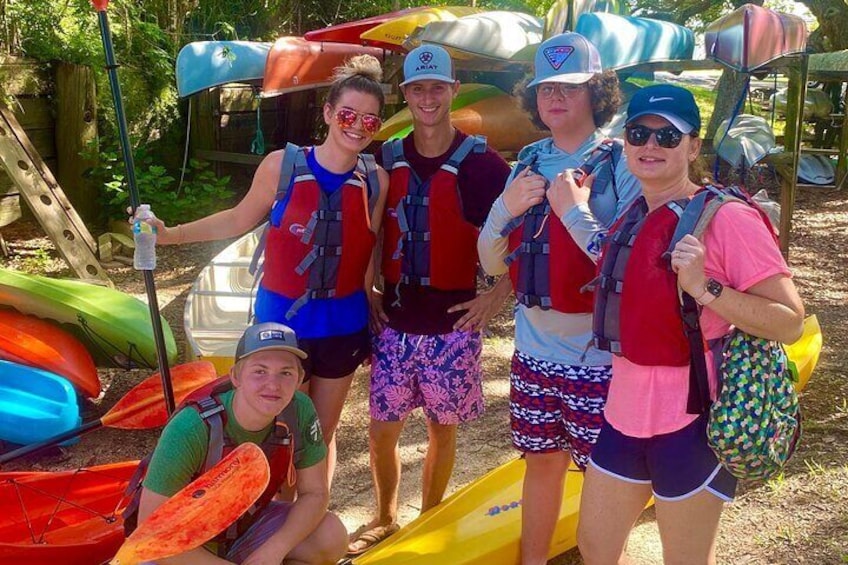 on-shore kayak lessons before each ecotour.