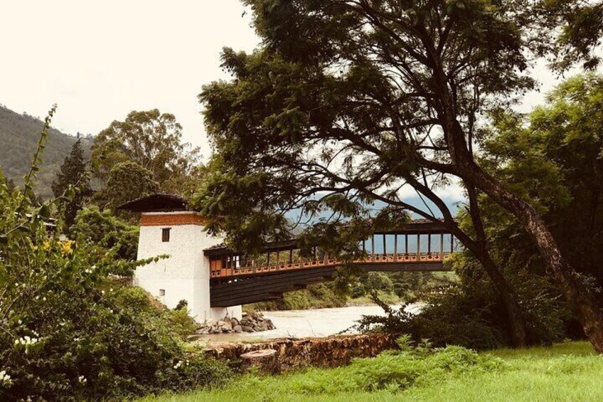 Bazam or Wooden Cantilever Bridge- that leads to Punakha Dzong 