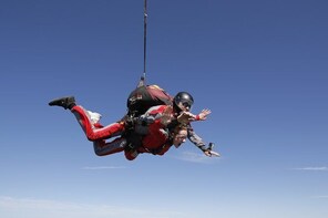 Helicopter Skydive Jump Over The City Of Bern