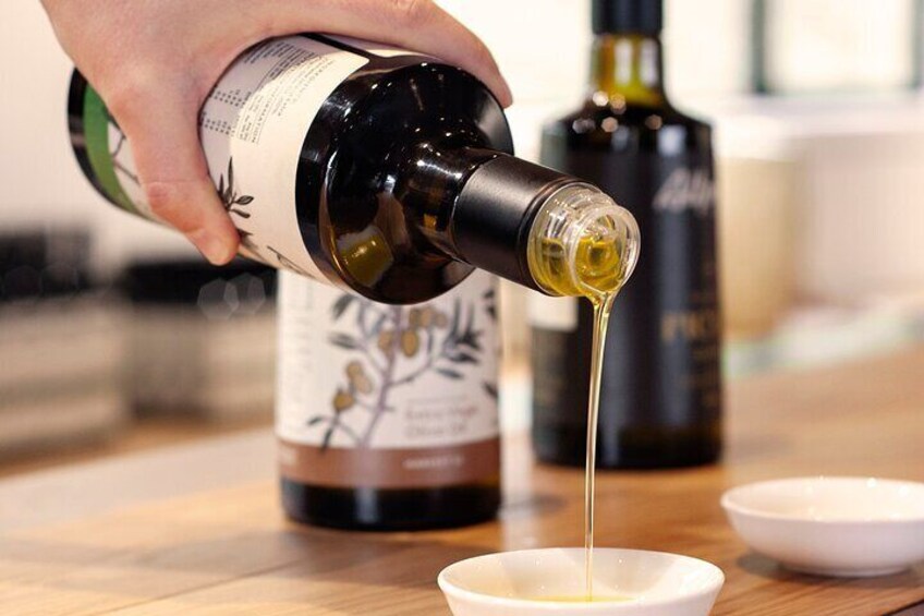 Choose to swap a wine tasting for an olive oil tasting at All Press Olive Groves 