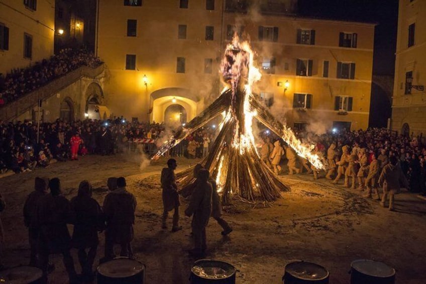 Straw puppet called "Invernaccio" which is burnt during the evening of March 19th