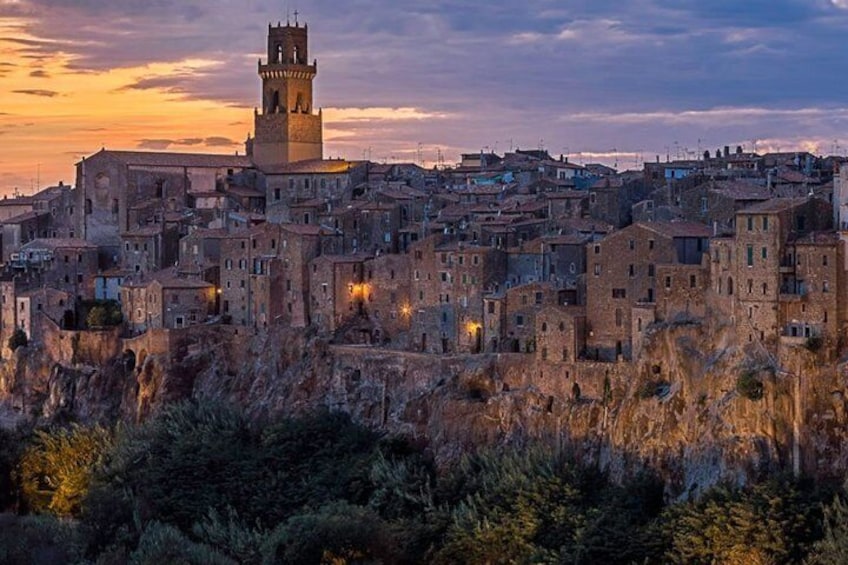 Pitigliano at sunset