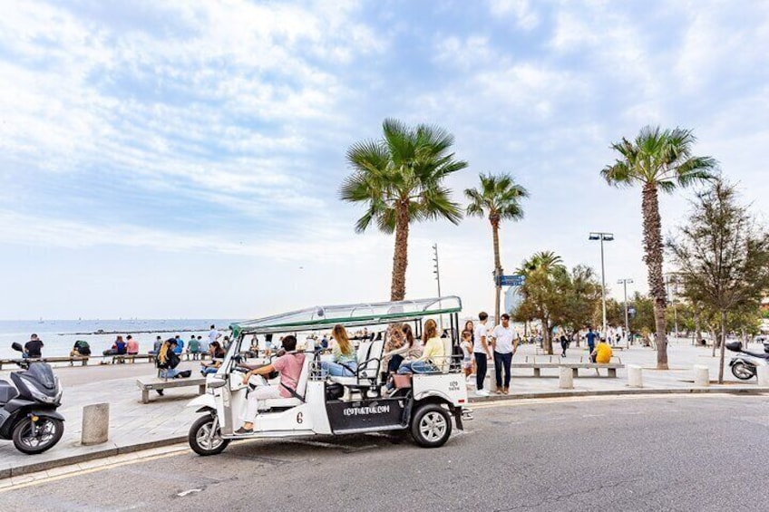 Tour of Historic Barcelona in Eco Tuk Tuk Private