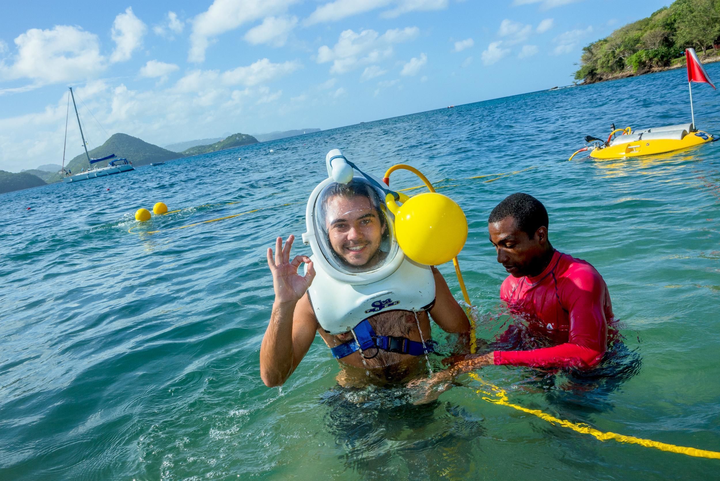 st lucia sea trek adventure at pigeon island