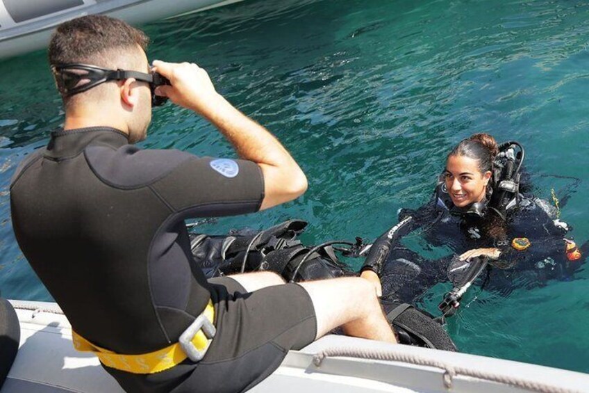 Exciting PADI Discover Scuba Diving Experience Isola Bella Marine Park Taormina