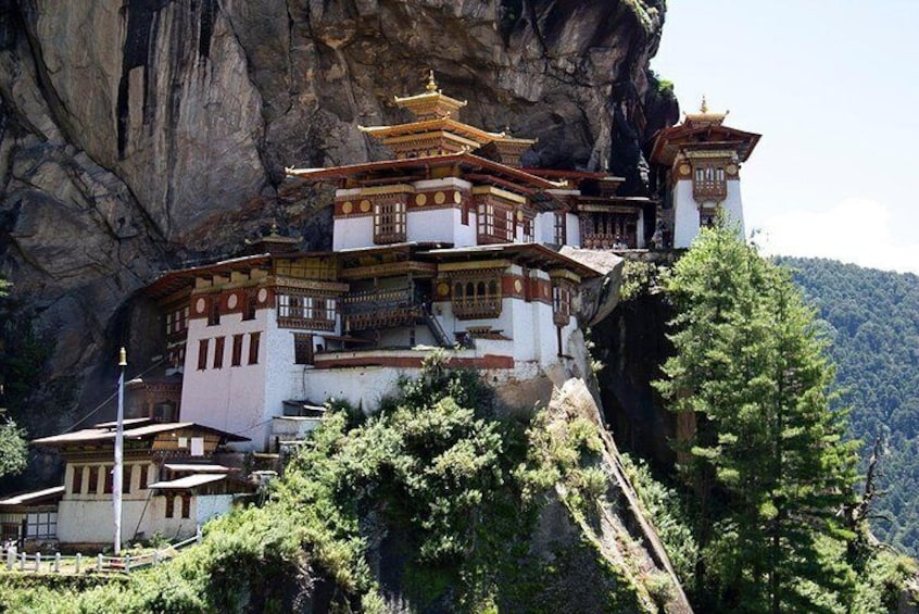 The famous 17th century Paro Taktsang popularly known as "Tiger's Nest"