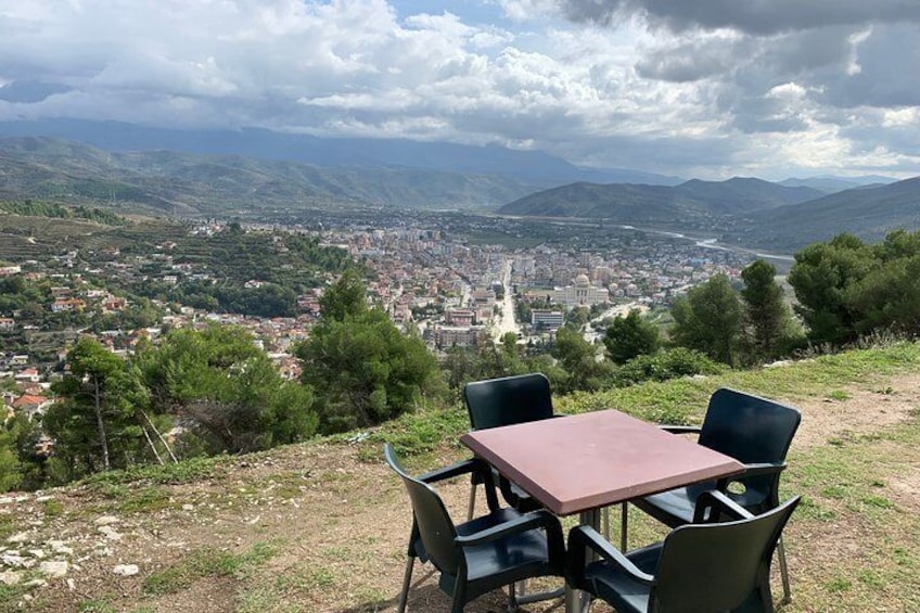 Panoramic view from Berati Castle