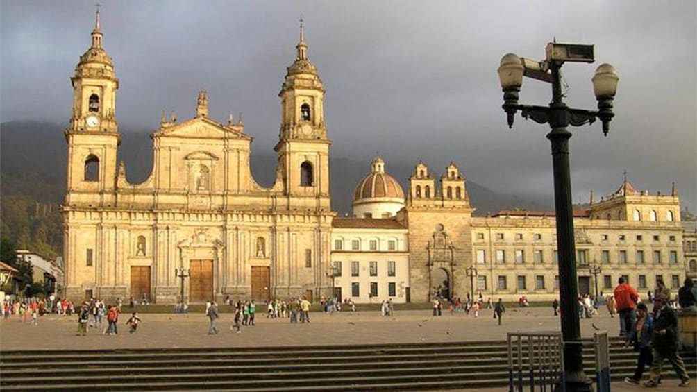 Bogota Cathedral at sunset
