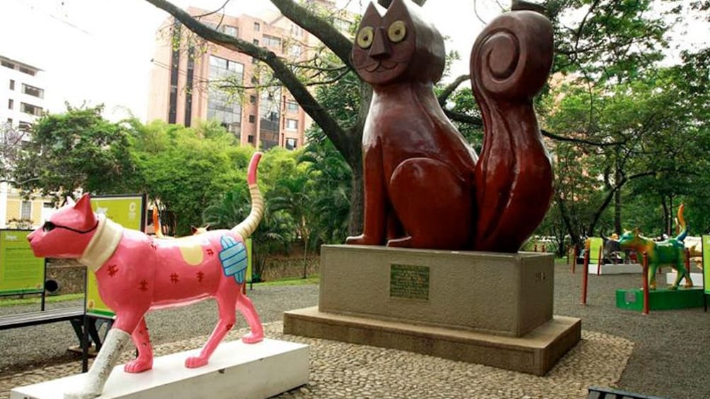 View of the Gato del Rio Monument in Colombia 
