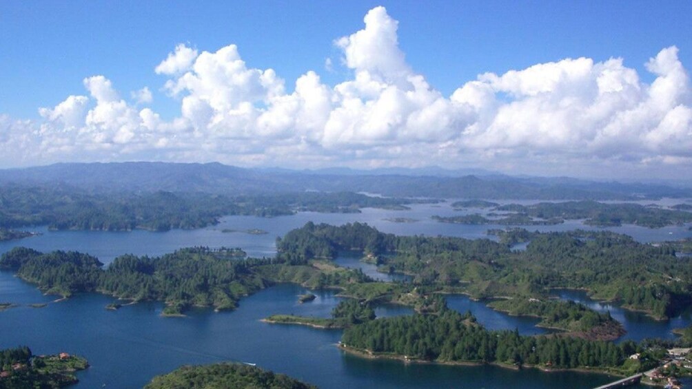 Aerial view of Penol and Guatape