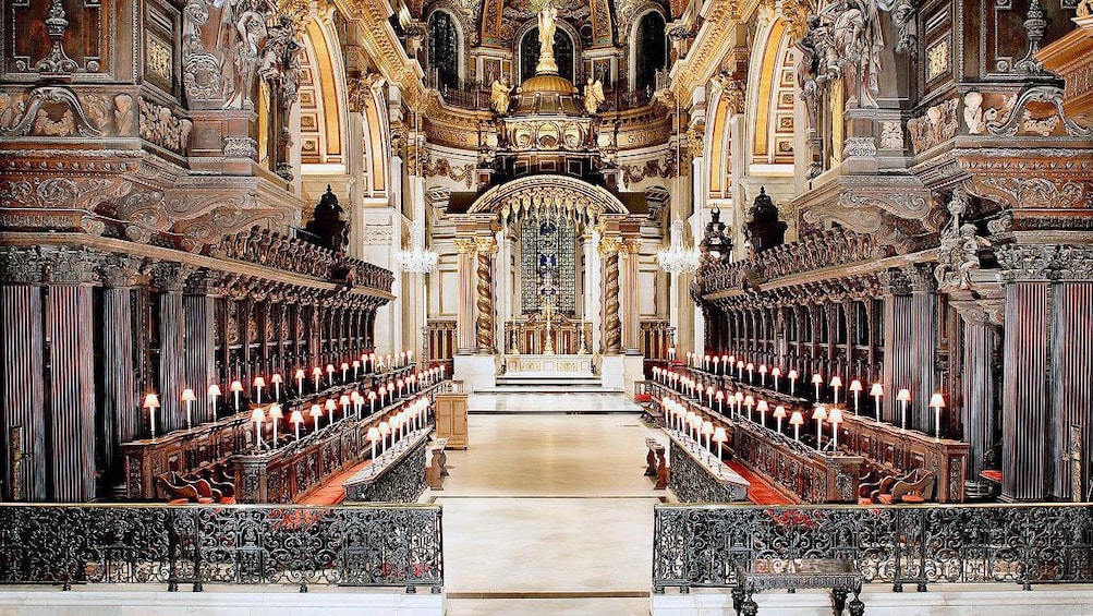 Ornate interior of St Paul's Cathedral in London