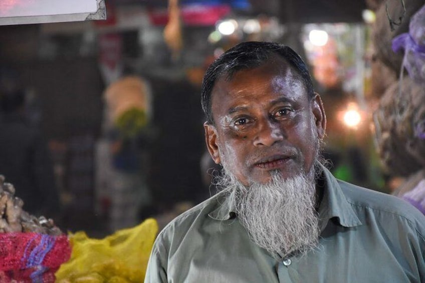 Onion seller in Kawran Bazar.