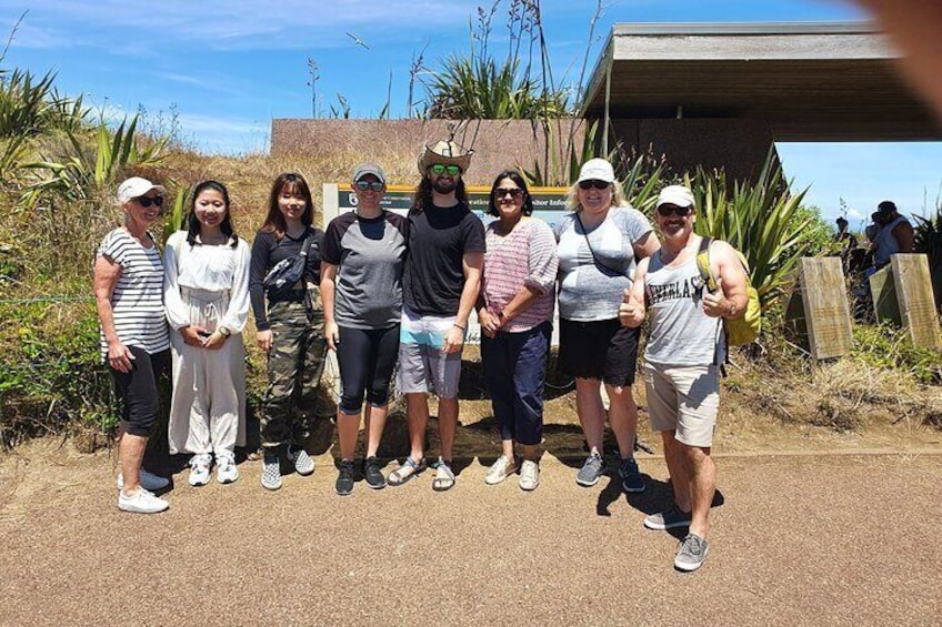 A group just about to walk down to the Cape.