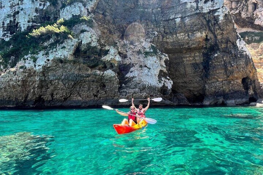 *NEW* Cave & Snorkel Kayak Excursion Cala Portixol