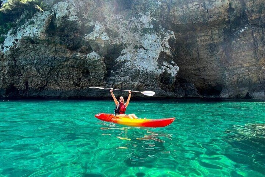 *NEW* Cave & Snorkel Kayak Excursion Cala Portixol