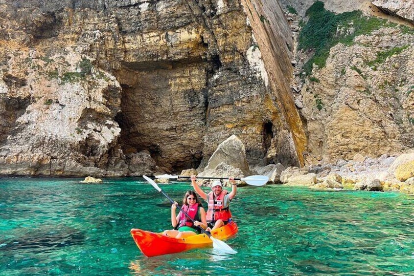 *NEW* Cave & Snorkel Kayak Excursion Cala Portixol