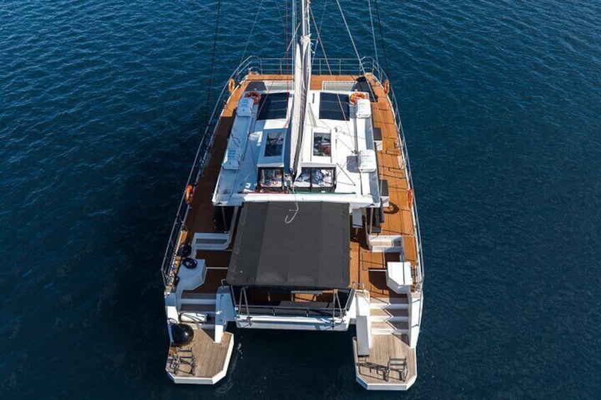 Comfort Max Catamaran Caldera Cruise with BBQ and Drinks