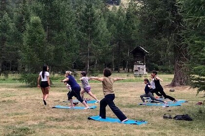 Yoga classes at the foot of Mont Blanc
