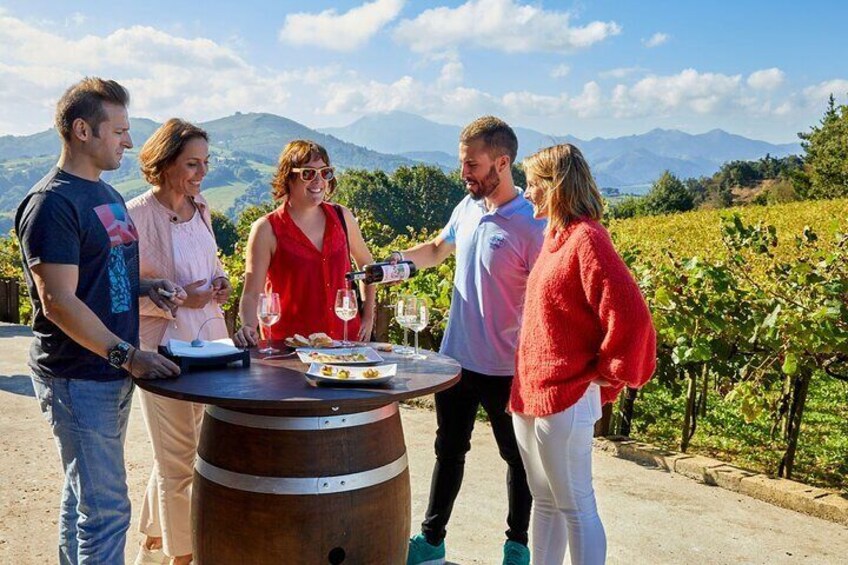Private txakoli winery tour with tastings in Getaria