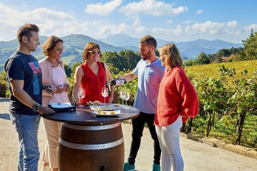 Private txakoli winery tour with tastings in Getaria