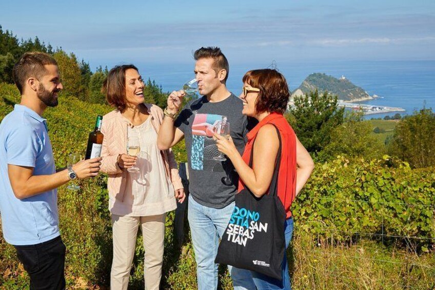 Private txakoli winery tour with tastings in Getaria
