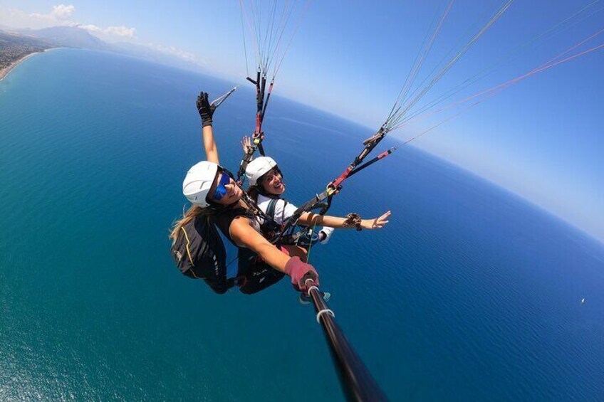 Tandem Paragliding Flight in Taormina