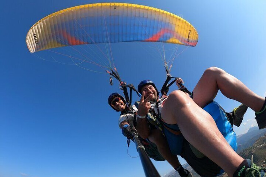 Tandem Paragliding Flight in Taormina