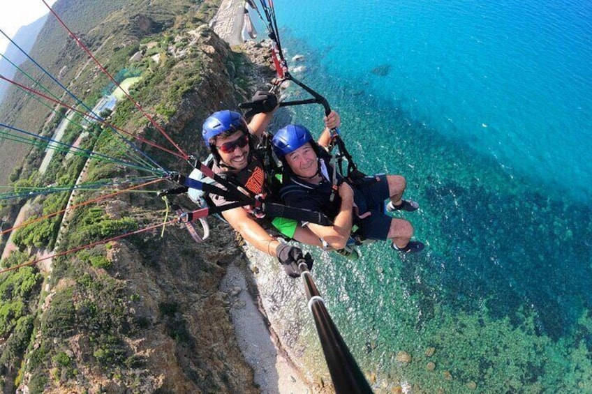 Tandem Paragliding Flight in Taormina