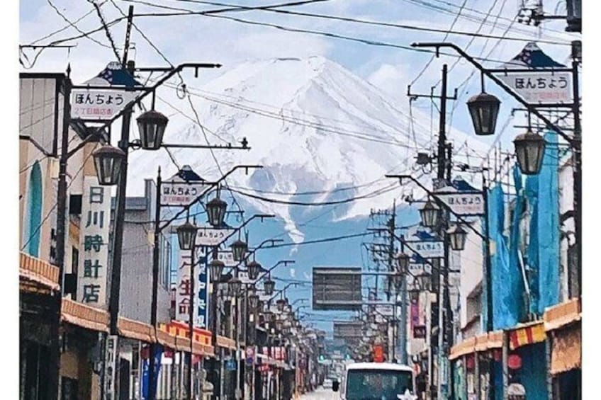 Show item 3 of 8. Mt. Fuji over the tangled cables; Blader-Rnner-like Japan