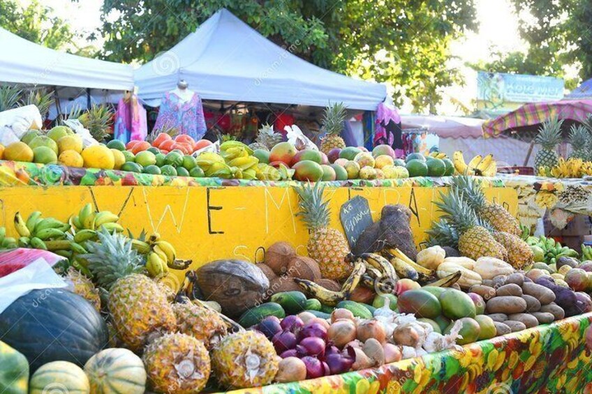 Guadeloupe private excursions Sainte-Anne Market