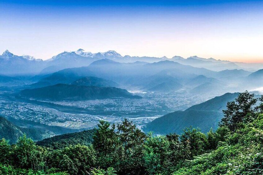View of Annapurna Mountain ranges from Sarangkot