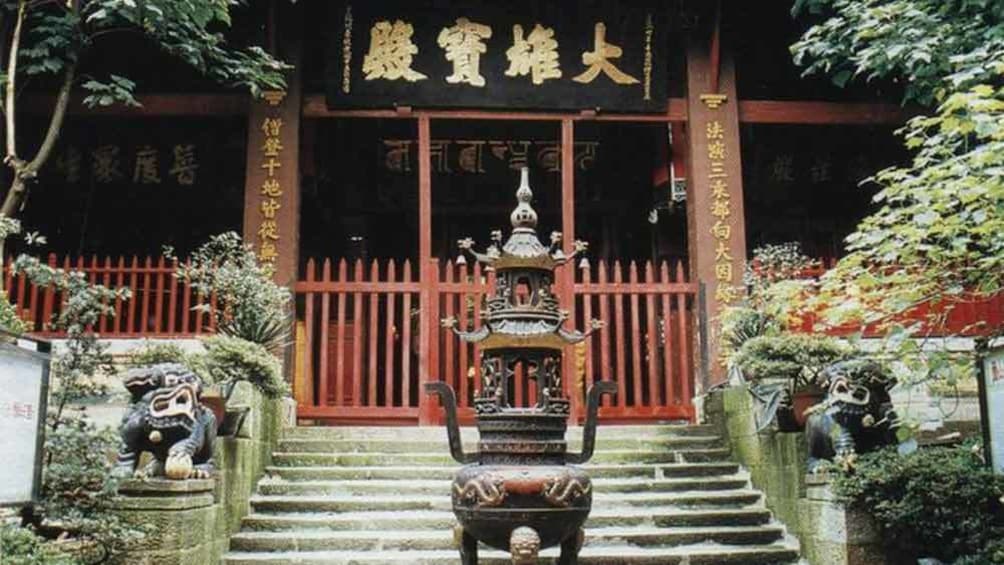 front of styled building in china