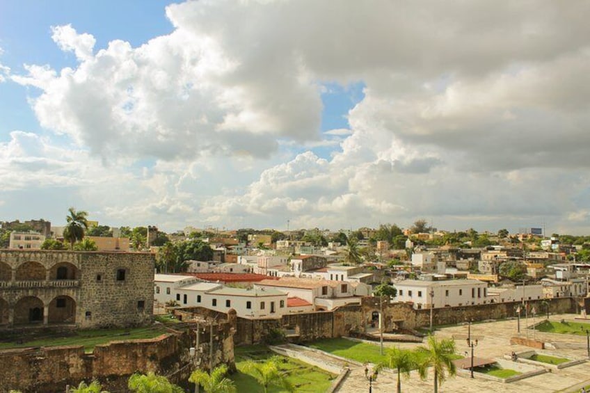 Aerial view of the colonial city