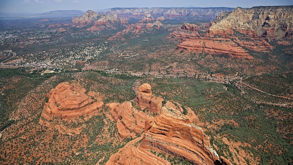 Aerial view of Oak Creek Canyon in Arizona