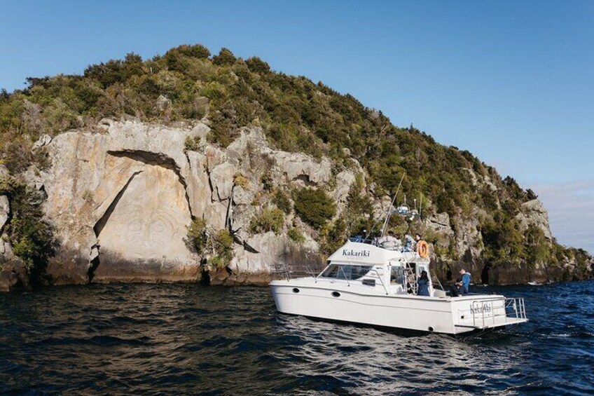 Cruise Kakariki to the Maori Rock Carvings