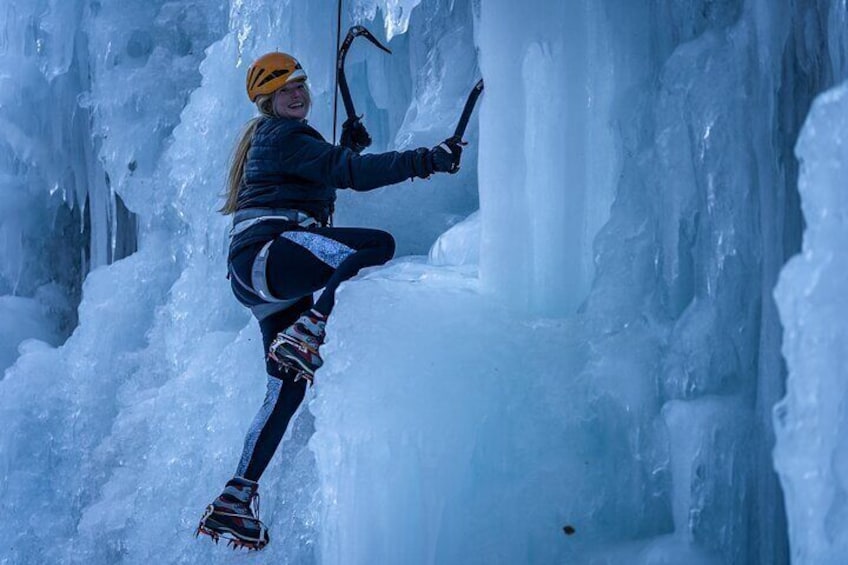 ice climbing is a fun and fulfilling experience