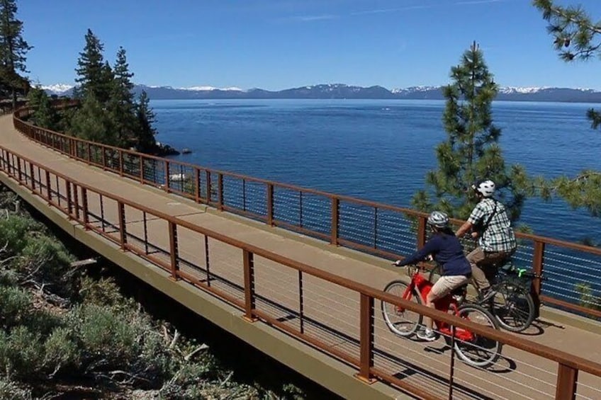 Some of the charming bridges you'll ride across along the Tahoe East Shore Trail