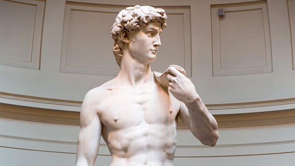 David Sculpture by Michelangelo sculpture at the Accademia Gallery in Italy 